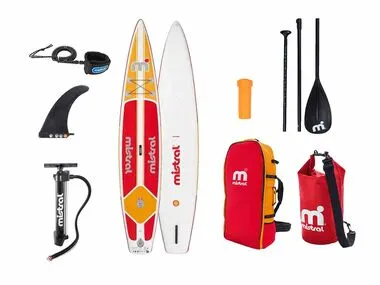 MISTRAL® Tabla hinchable de paddle surf Race de doble cámara 381 x 73 x 15 cm,