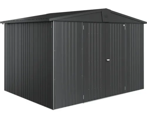 Plechový zahradní domek Biohort Europa 5 vel. 296 x 224 cm tmavě šedý metalický