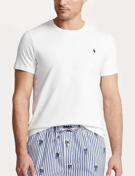 S/S Crew Sleep Top White