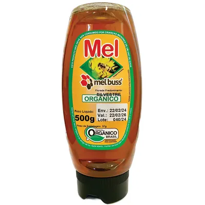 mel buss silvestre orgânico bisna pote com 500ml