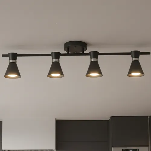 Canarm Inc. Griffith Black & Brushed Nickel 4-Head Fixed Track Light