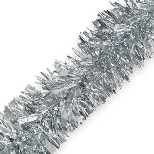 Enchanted Forest® 12' Silver Tinsel Christmas Garland