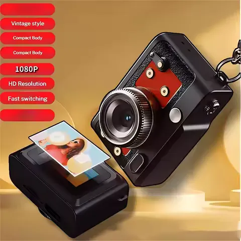 Students Gift Mini Camera Retro Digital Camera 1080P HD Thumb Camcorder School Life Memory Portable Shooting Device