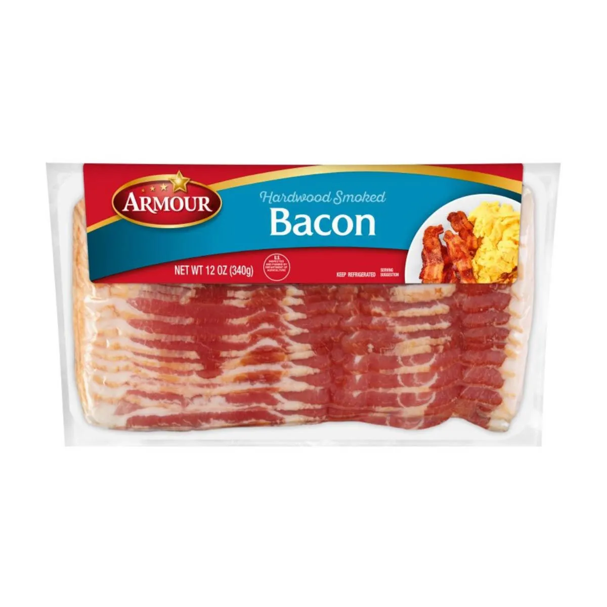 Armour Hardwood Smoked Bacon, 12 oz