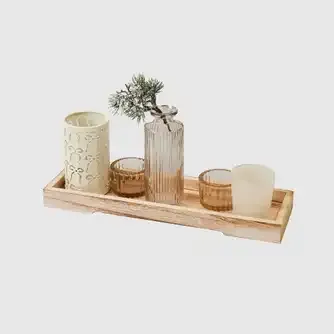 Tealight Candle Holder & Vase Gift Set 6pc