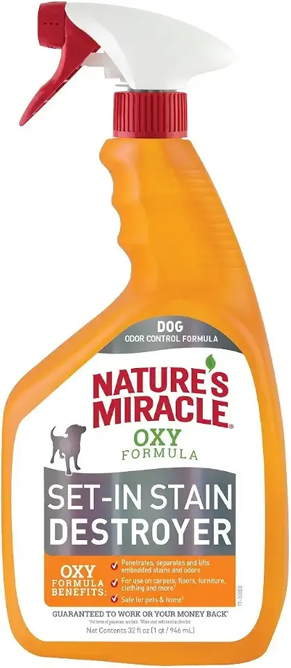 Nature's Miracle Oxy Set-In Stain Destroyer, Dog Odor Control, 32 oz