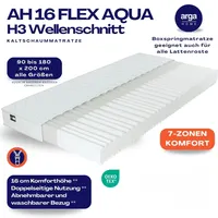AH16 FlexAqua Kaltschaummatratze H3, 7-Zonen Wellenschnitt – 16 cm Höhe