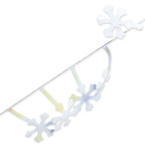 Enchanted Forest® 50' Iridescent Snowflake Wire Tinsel Christmas Garland