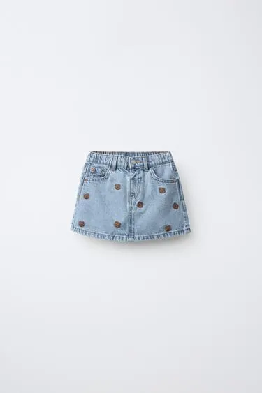 ANIMAL PRINT TWILL SKIRT