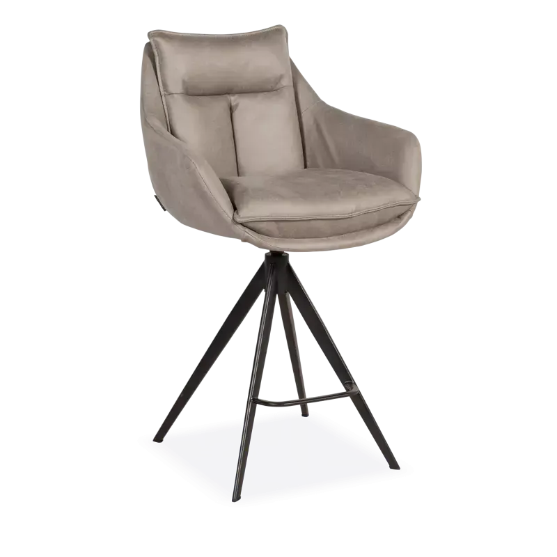 Barstoel Raff - draaibaar - pocketvering - microleder Oxx Clay