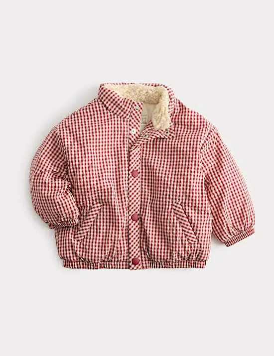 Gingham Midweight Padded Coat (0-5 Yrs)