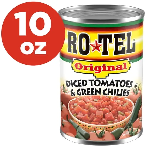 ROTEL Original Diced Tomatoes and Green Chilies, 10 oz $1.53 15.3 ¢/oz