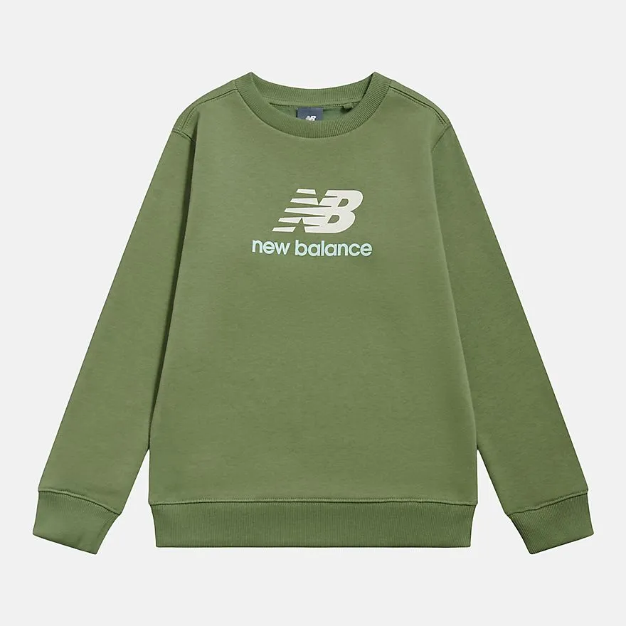 Brush Back Stacked Logo Crew