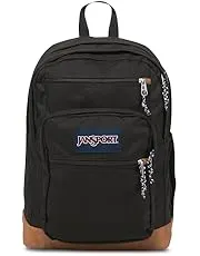 JanSport Cool Backpack, with 15-inch Laptop Sleeve - Large Computer Bag Rucksack with 2 Compartments, Ergonomic Straps, Black