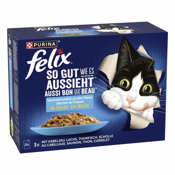 Felix So gut wie es aussieht Geschmacksvielfalt aus dem Wasser in Gelee 12 x 85 g
