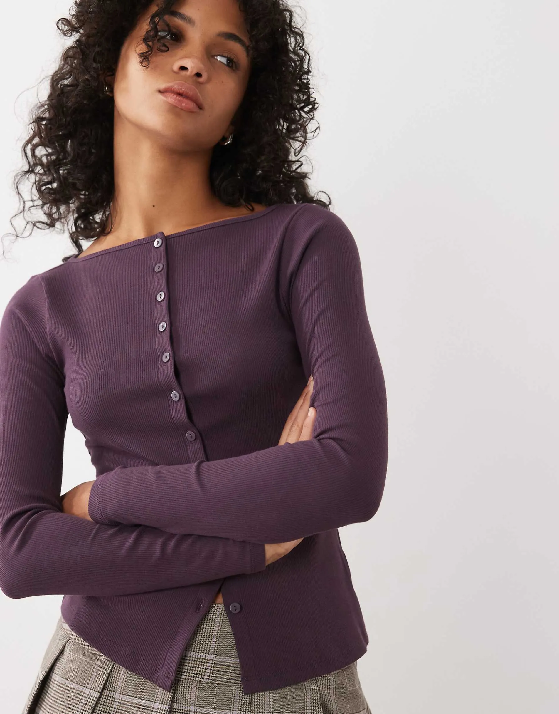 New Look cardigan in plum purple