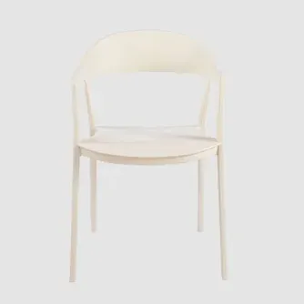 Classic Living Hugo Resin Chair With Arms Soft Sand