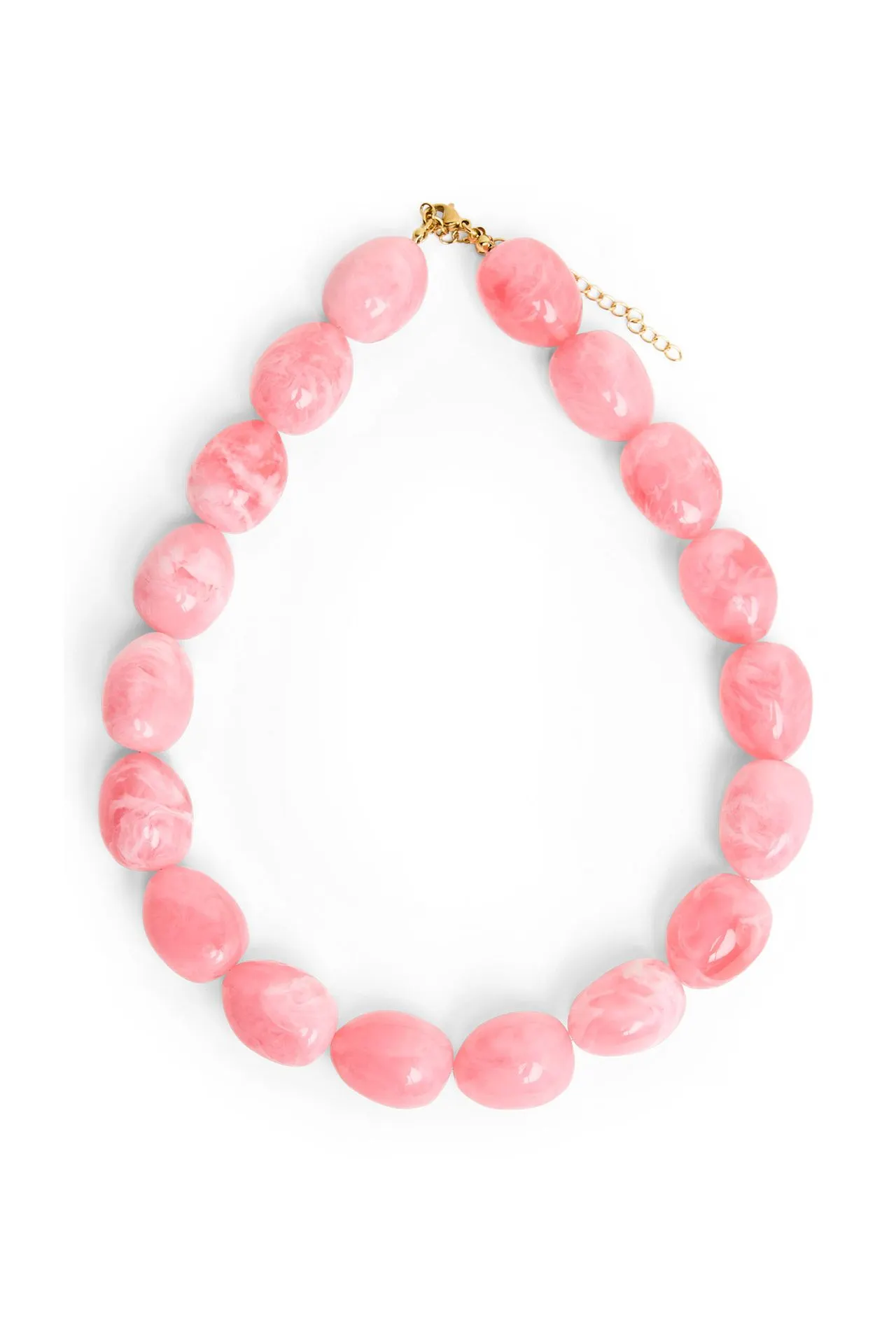 Roze kralen ketting