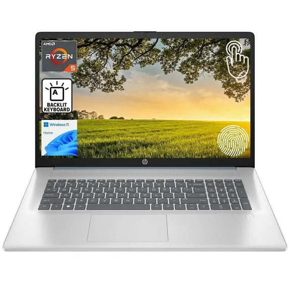 Best seller HP 17.3" Touchscreen Laptop, AMD Ryzen 5 7430U, 8GB RAM, 512GB SSD, Backlit, Fingerprint, Win11 Home $599.00