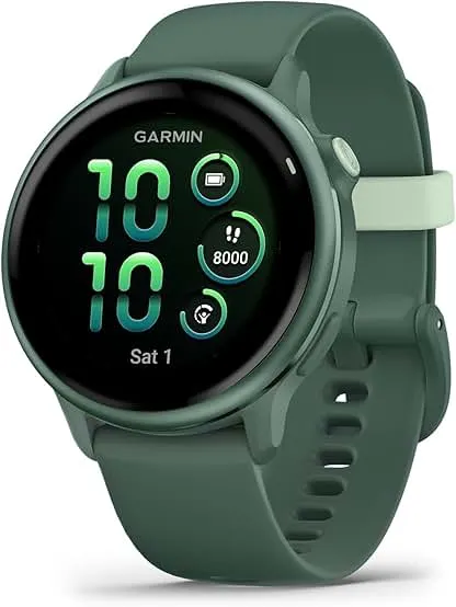 Garmin vívoactive® 6 Health and Fitness GPS Smartwatch - AMOLED Display, Up to 11 Days Battery, Metallic Jasper Green with Matching Band Garmin vívoactive® 6 Health and Fitness GPS Smartwatch…