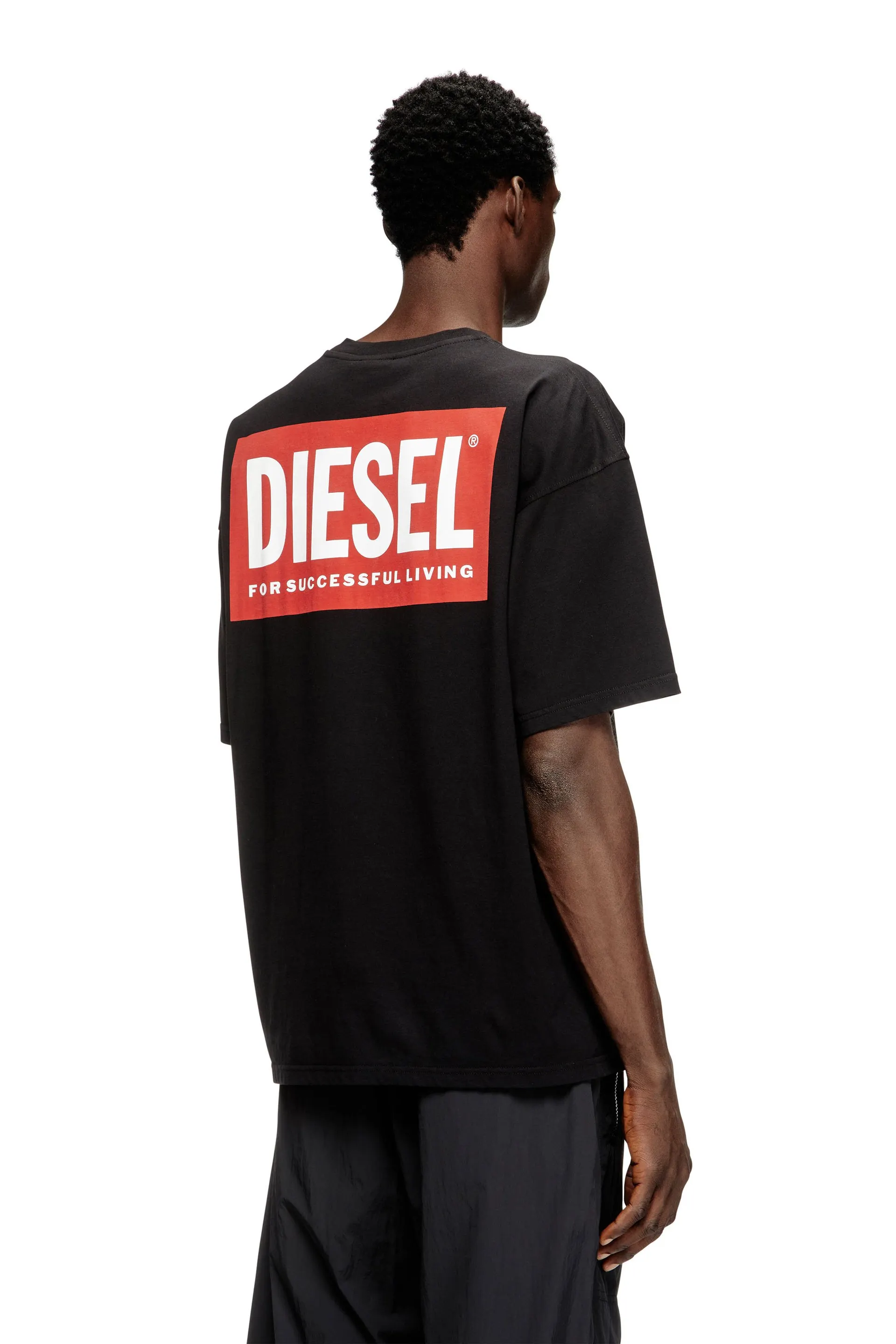 Cotton T-shirt with Diesel Biscotto print