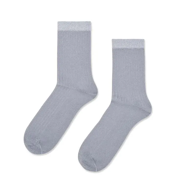 Soft Lurex Short Crew Sock