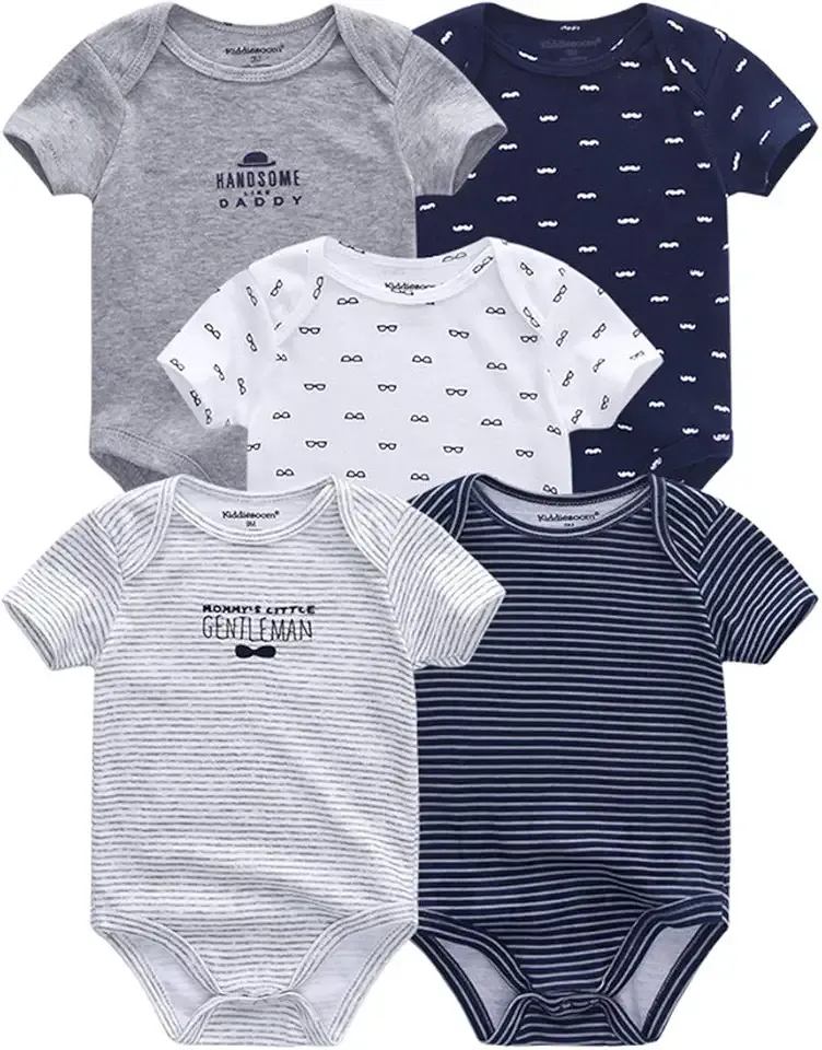 Unisex Baby 5-Pack Short-Sleeve Bodysuit