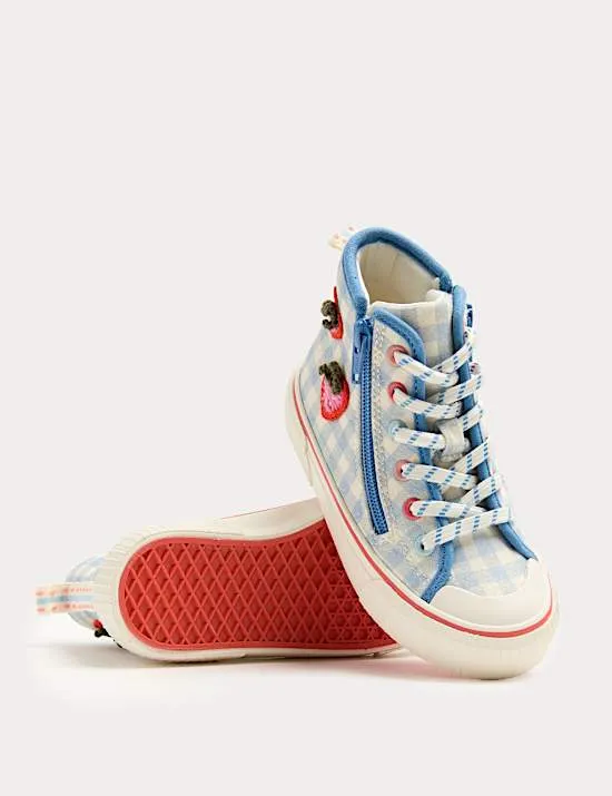 Kids' Strawberry Patterned High Top Trainers (4 Small-2 Large)