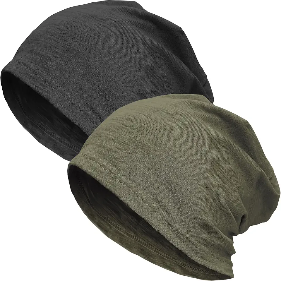 100% Cotton Lightweight Summer Hats for Women Men, Ultra Thin Slouchy Beanie Hat Oversizes Beanies Chemo Cap