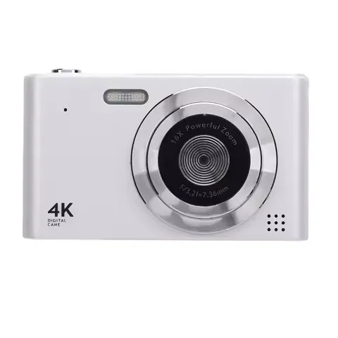Digital Camera 16x Zoom 4K 48MP 2.4 Inch IPS Screen Anti Shake Video Recording Compact 4K Digital Camera for Travel with Flash