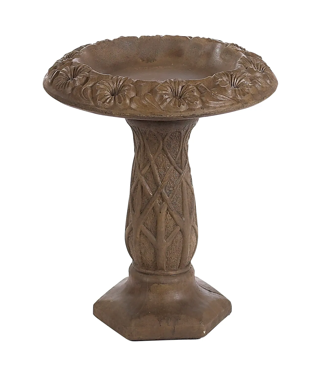 22-in H Mixed Concrete Complete birdbath