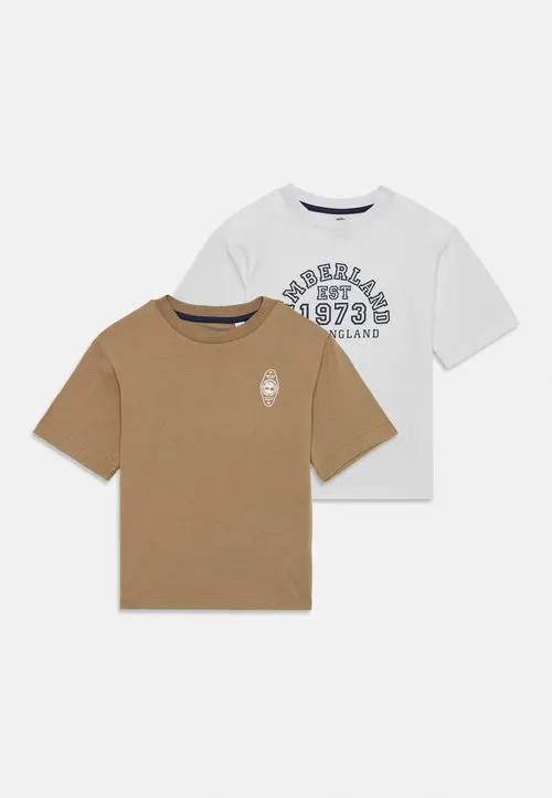 2 PACK - T-shirts med print - khaki
