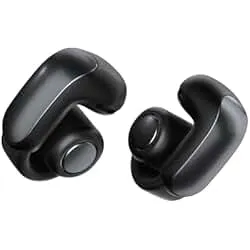 Bose Ultra Open Earbuds - Bluetooth Open Ear Earbuds with OpenAudio for Awareness, Clip-On Design for Comfort, Water Resistant, Up to 48 Hrs of Playtime, Black