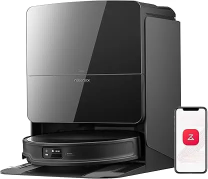 roborock Saros 10R Robot Vacuum and Mop, 22,000 Pa Suction, Zero-Tangling, 3.14’’ Ultra Slim, FlexiArm Riser Technology for Carpet & Floor, Corner & Edge Cleaning, Self-Emptying, Hot Air Drying, Black roborock Saros 10R Robot Vacuum and Mop, 22,000 Pa…