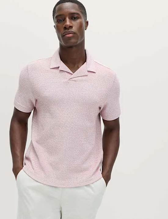 Schmal geschnittenes Piqué-Poloshirt aus reiner Baumwolle