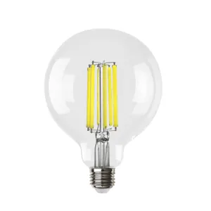 Lampadina LED filamento, E27 sferico, trasparente, 7.2W= 1521 LM (equiv 100 W), classe energetica A, LEXMAN