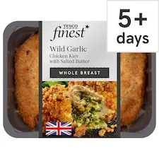 Tesco Finest Roasted Garlic Chicken Kiev With Salted Butter 385G