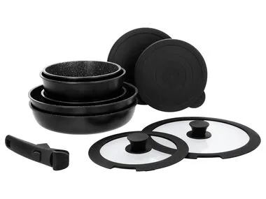 Set de ollas y sartenes de aluminio fundido