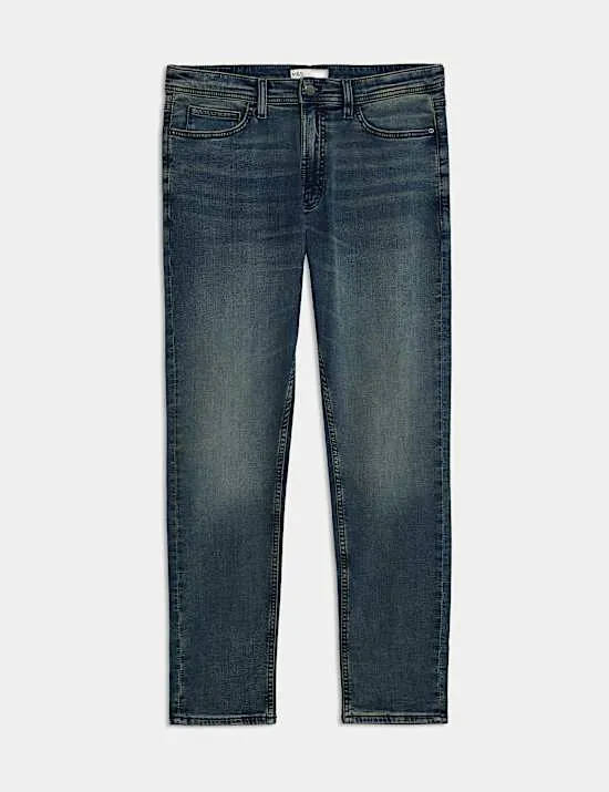 Schmal geschnittene Jeans mit bequemem Stretch