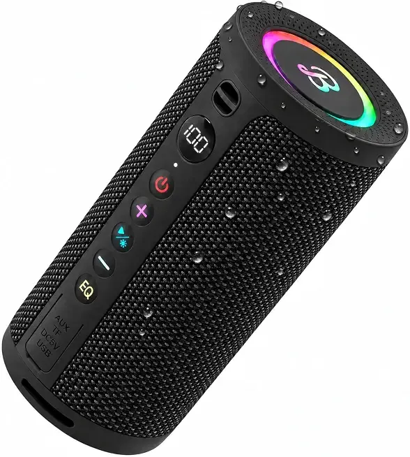 BassBloom Roar 3 Portable Bluetooth Speaker,IPX6 Waterproof,20W