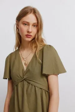 Vestido lino nudo