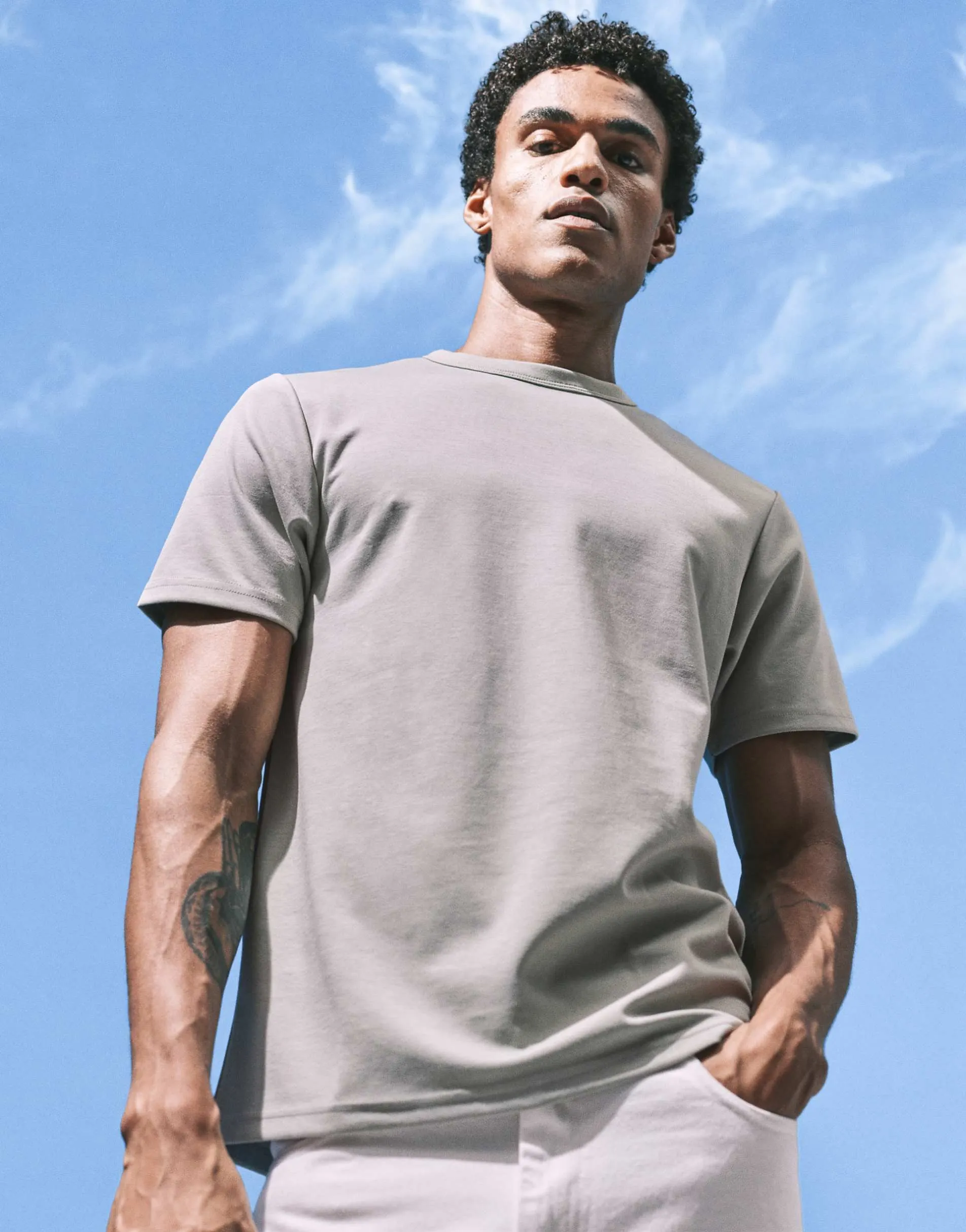 ASOS DESIGN breatheMAX heavyweight t-shirt in sage cotton blend
