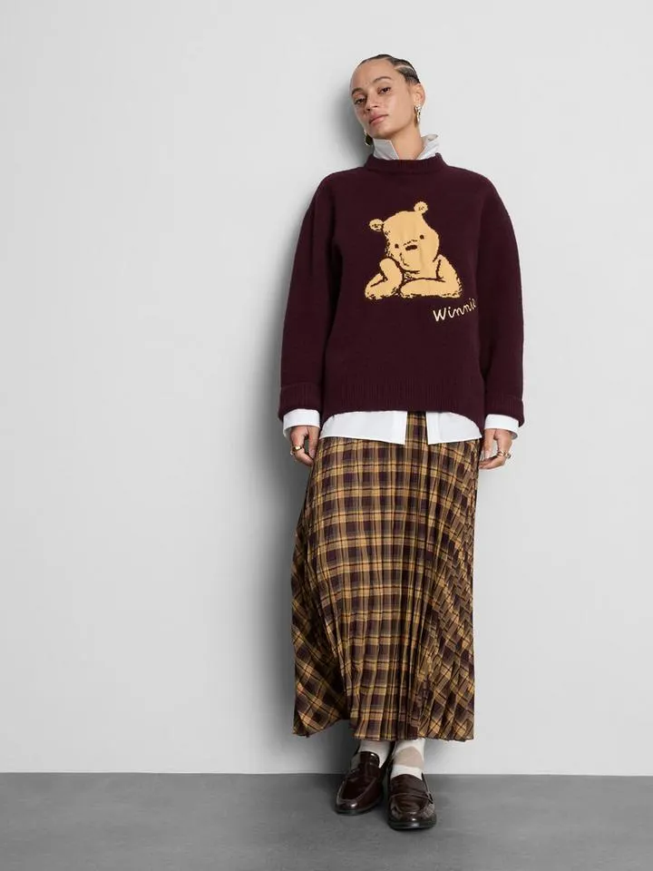 Pull oversize tricoté Disney Winnie l'ourson