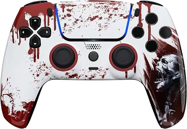 Custom Controllerzz Custom Wireless Controller Compatible with PS5 - Multiple Designs Available (PS5 Bloody Zombie)
