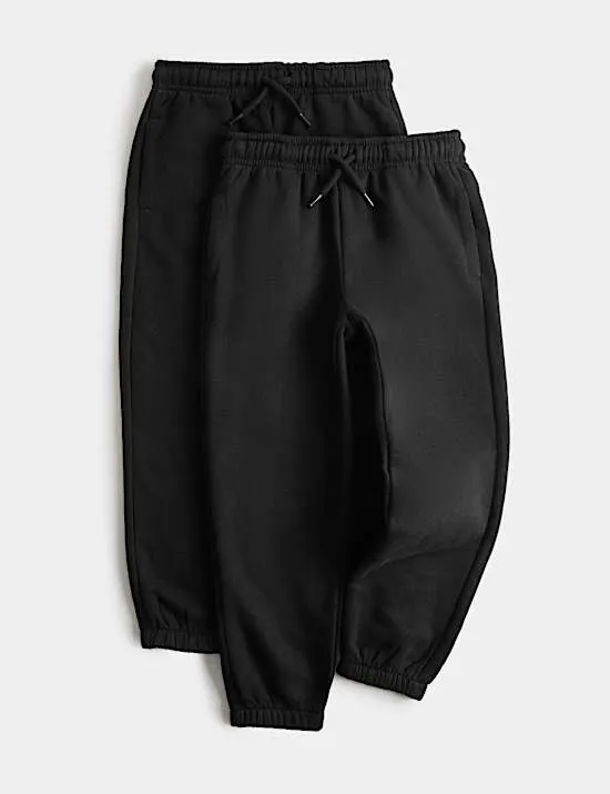 2 Pack Cotton Rich Joggers (2-8 Yrs)