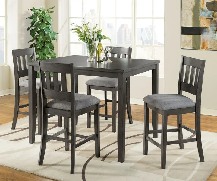 Toluca (5-Piece) Counter Height Dining Set - Gray