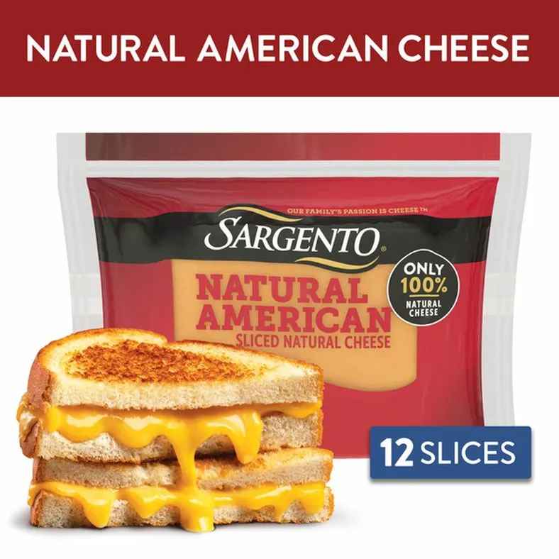 Sargento Natural American Sliced Cheese, 12 Slices