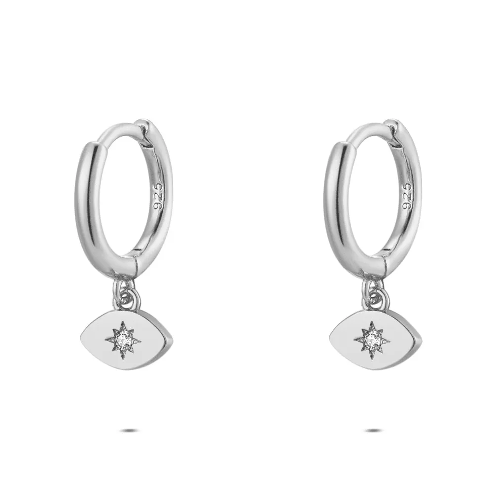 Oorbellen in zilver, oogvorm