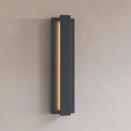 Patriot Lighting® Baku Dusk-to-Dawn LED Matte Black Outdoor Wall Light