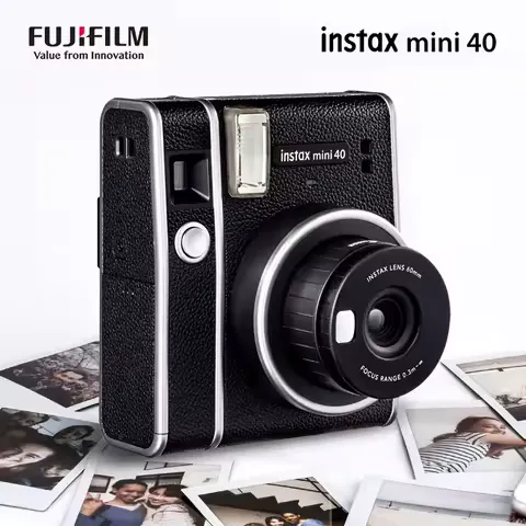 Original Fujifilm Instax Mini 40 Films Camera Hot Sale New Instant Photo Black Colour Fuji Photo Paper+Gift Package